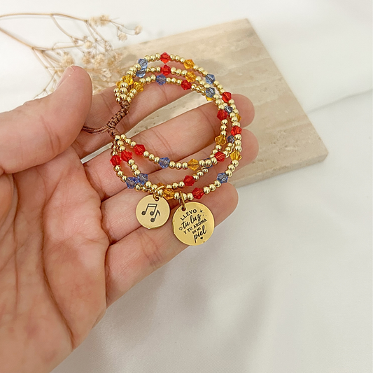 Tricolor Beaded Bracelet — Dainty Gift for Her