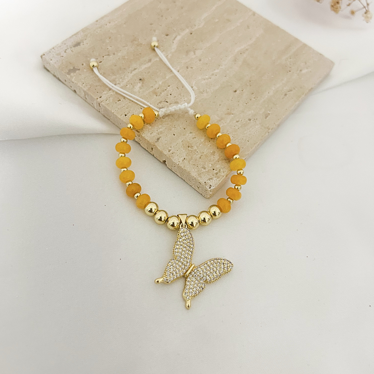 Everyday Joy Bracelet | Yellow Butterfly & Pineapple