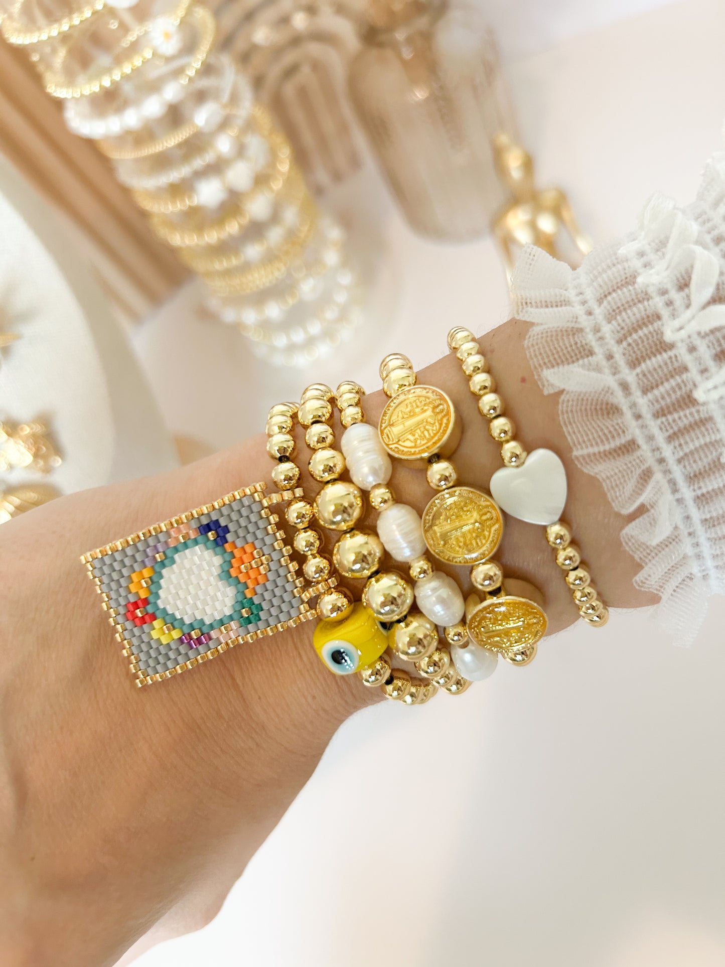 Colorful Evil Eye Bracelet Stack – Everyday Lucky Gift
