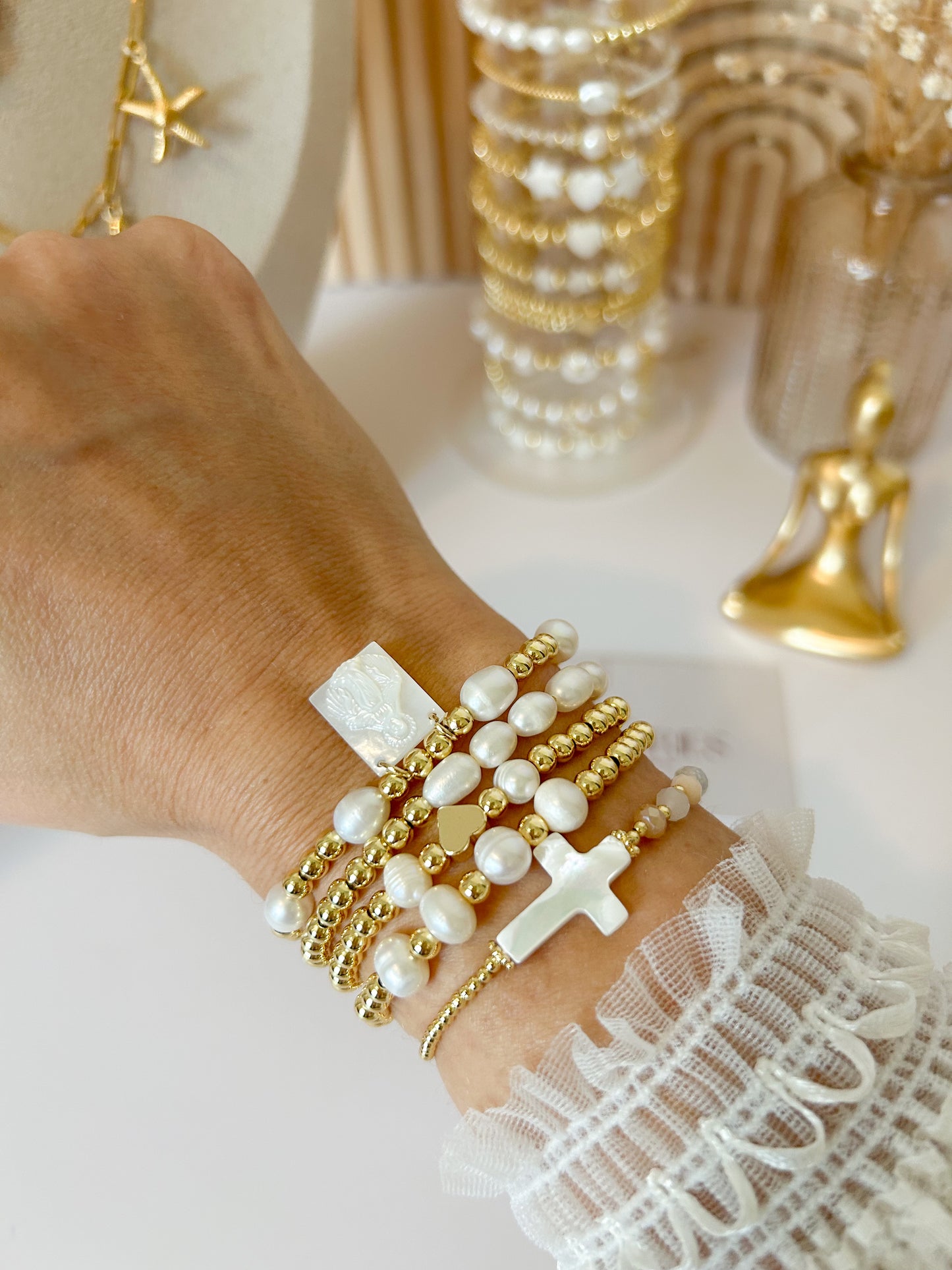 Holy Grace Cross Bracelet Stack – Everyday Faith Gift