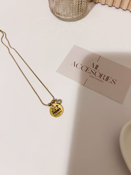 Best Friends Forever Disc Necklace – Meaningful Gift for Her