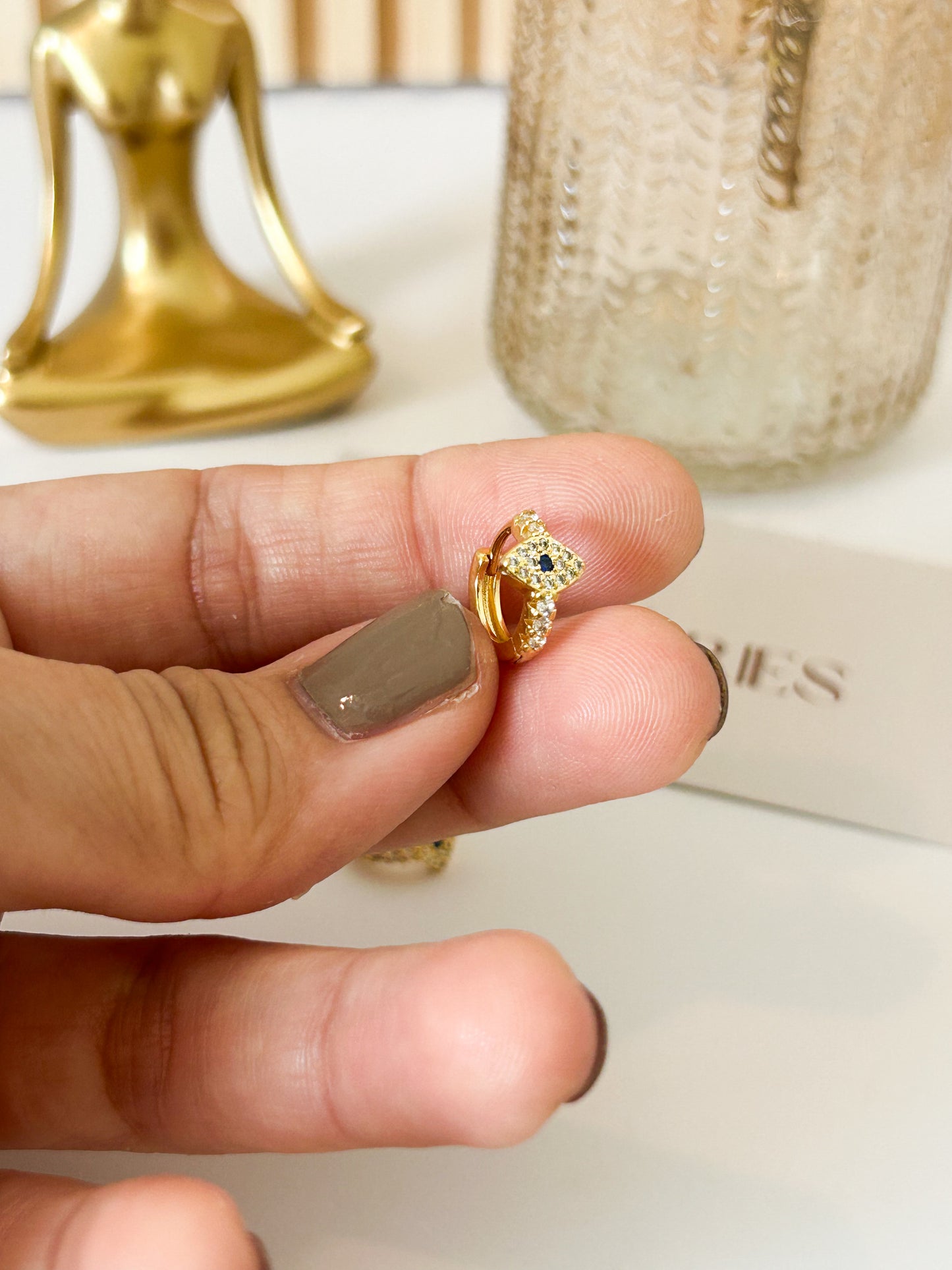 Guardian Eye Mini Hoop Earrings – Protection Charm