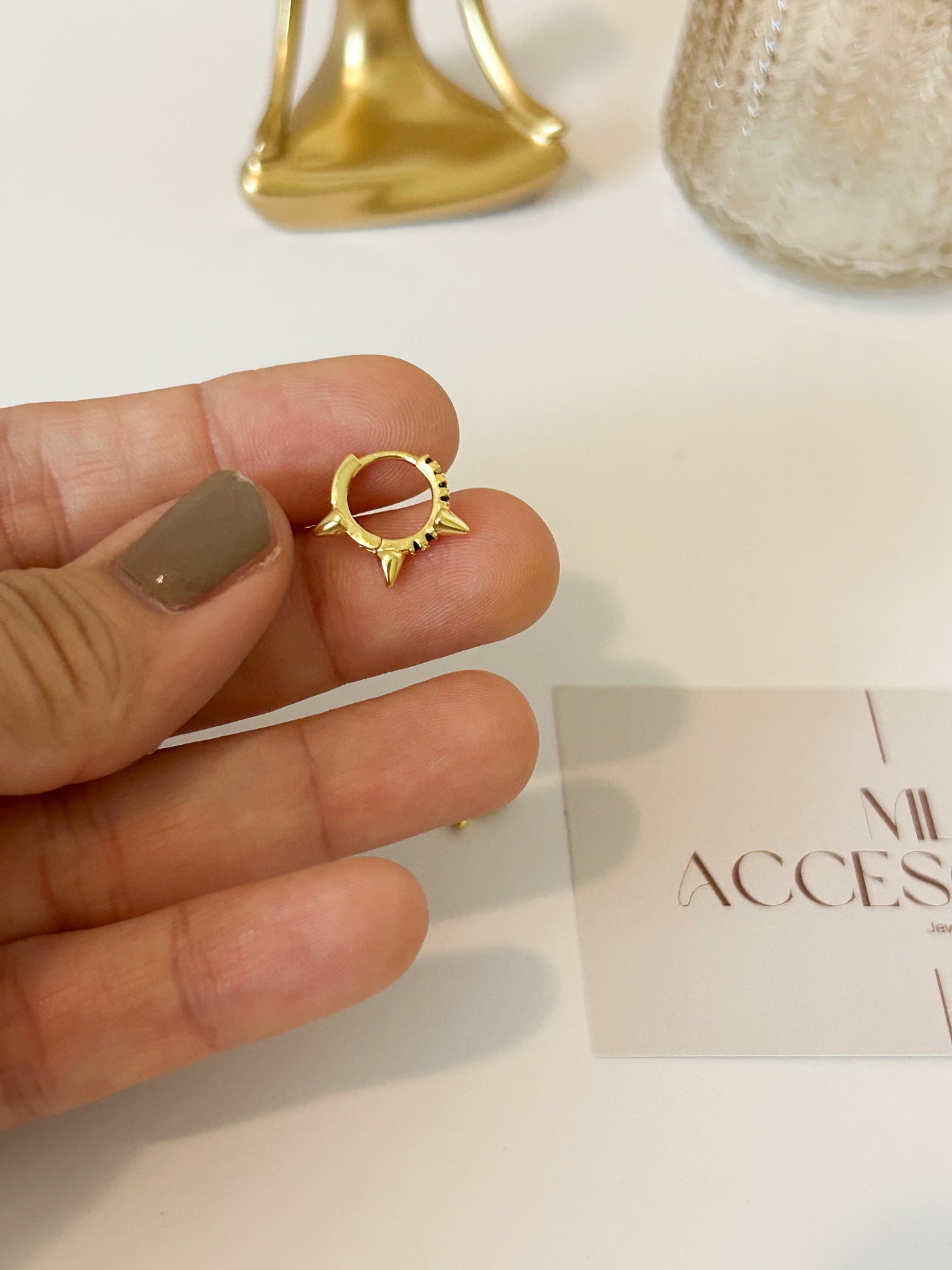 Star Charm Mini Hoop Earrings – Everyday Gold