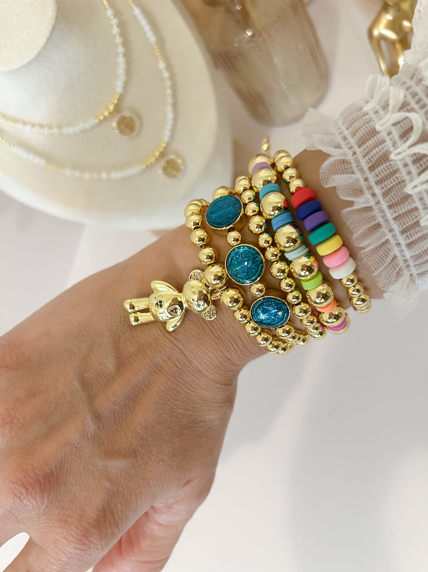 Colorful Charm Bracelet Stack – Everyday Gift