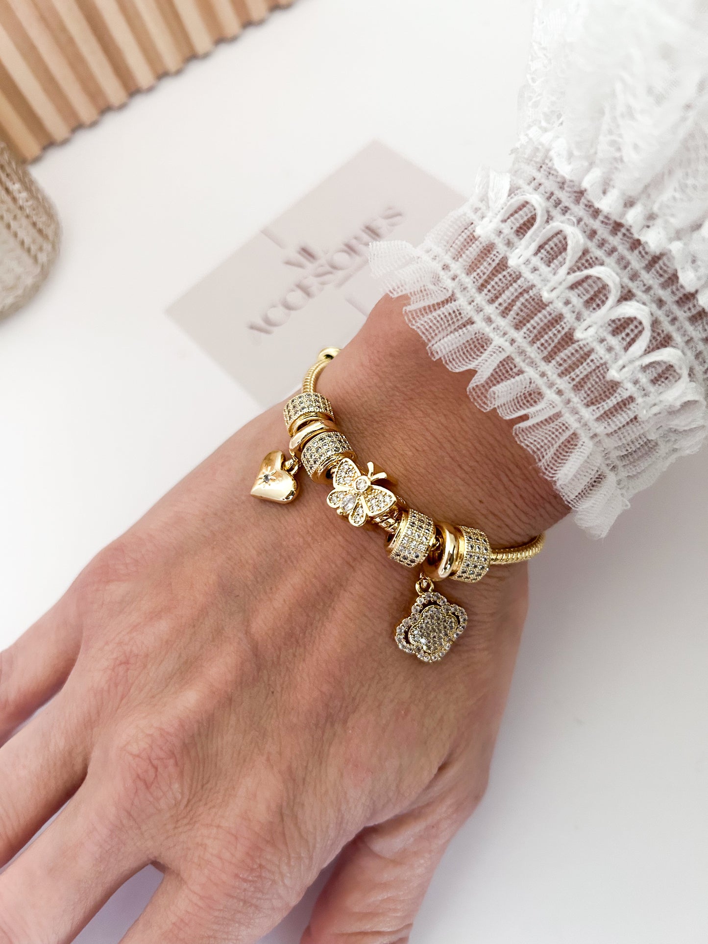 Charm Elite Bracelet – Gold Statement Charm Jewelry Gift