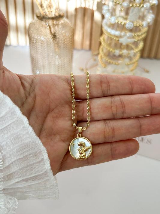 Guardian Angel Necklace – Gold Faith Jewelry Gift for Women