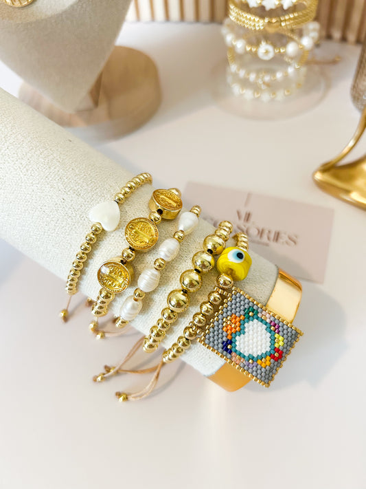 Colorful Evil Eye Bracelet Stack – Everyday Lucky Gift