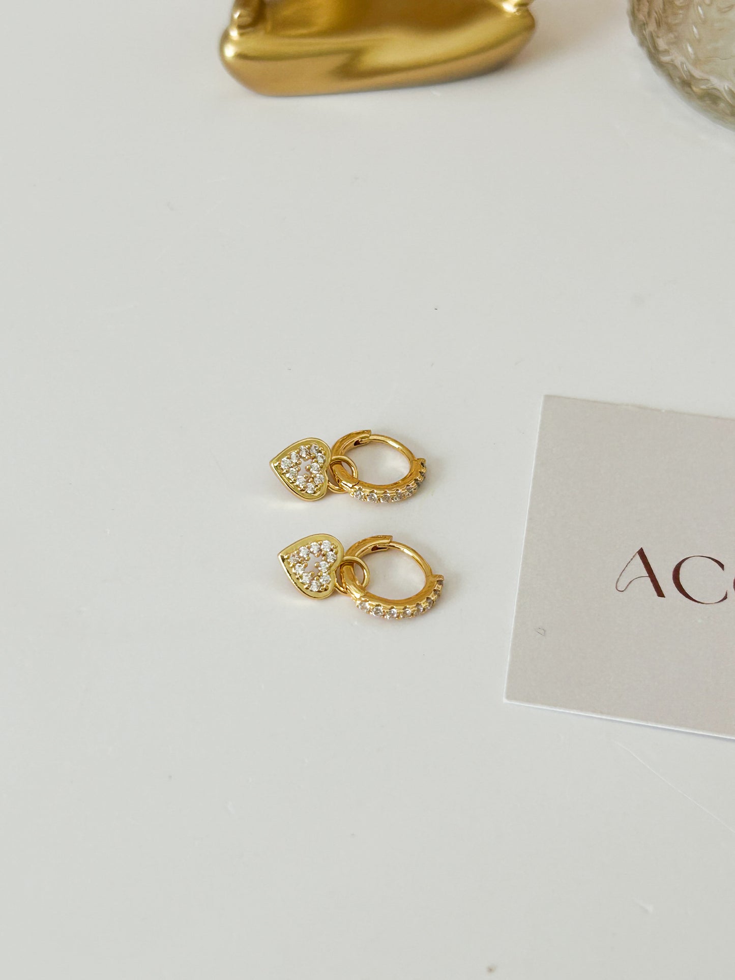 Golden Heart Mini Hoop Earrings – Everyday Gift
