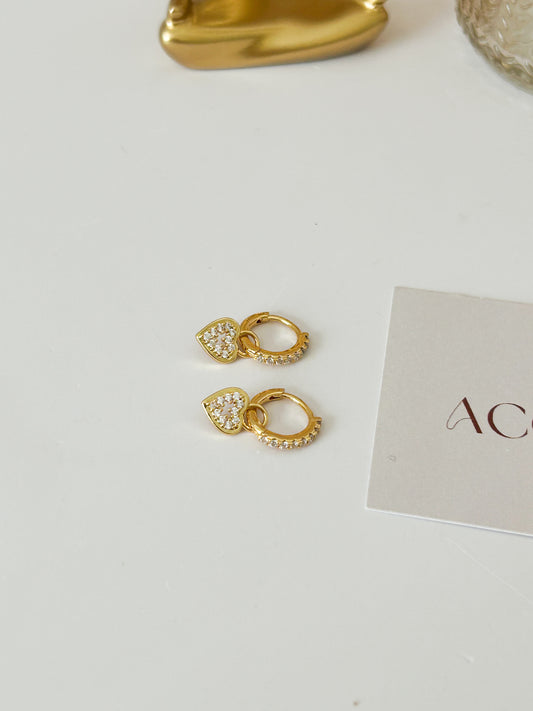Golden Heart Mini Hoop Earrings – Everyday Gift