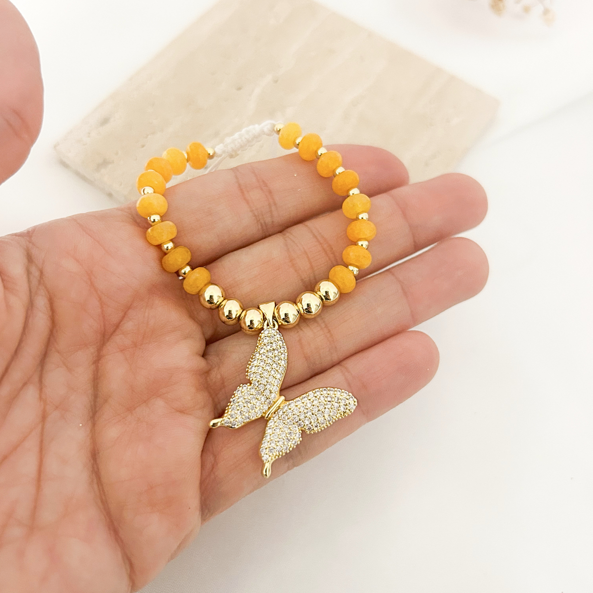 Everyday Joy Bracelet | Yellow Butterfly & Pineapple