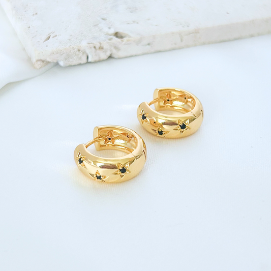 small gold huggie earrings minimal smooth finish everyday style