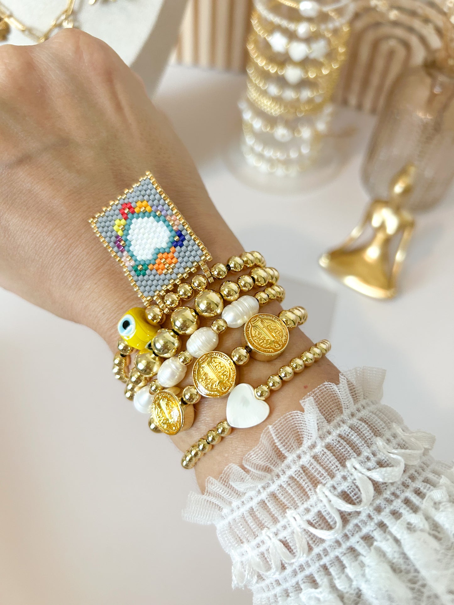 Colorful Evil Eye Bracelet Stack – Everyday Lucky Gift