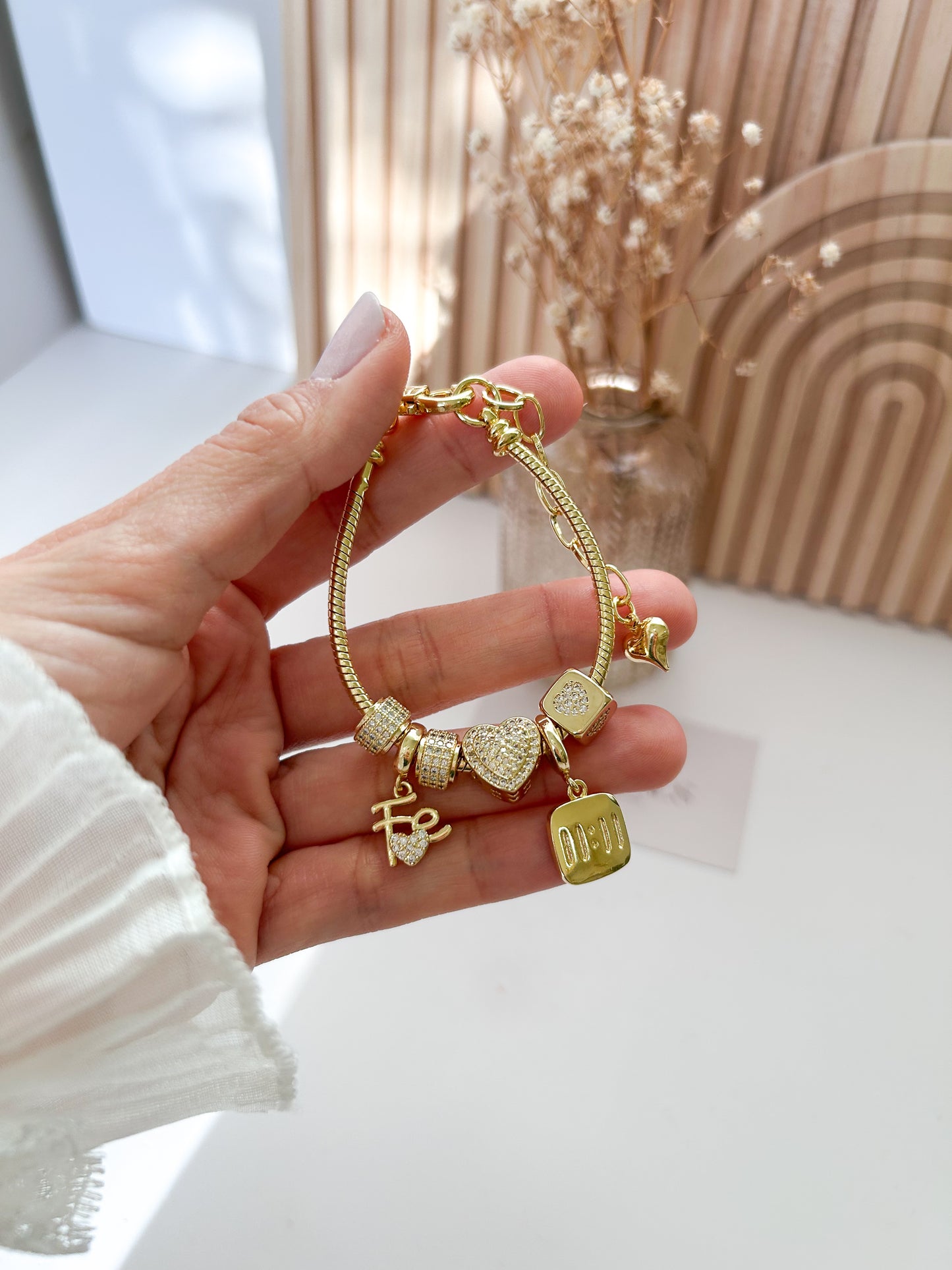 Devotion Charm Bracelet – Gold Faith Jewelry Gift