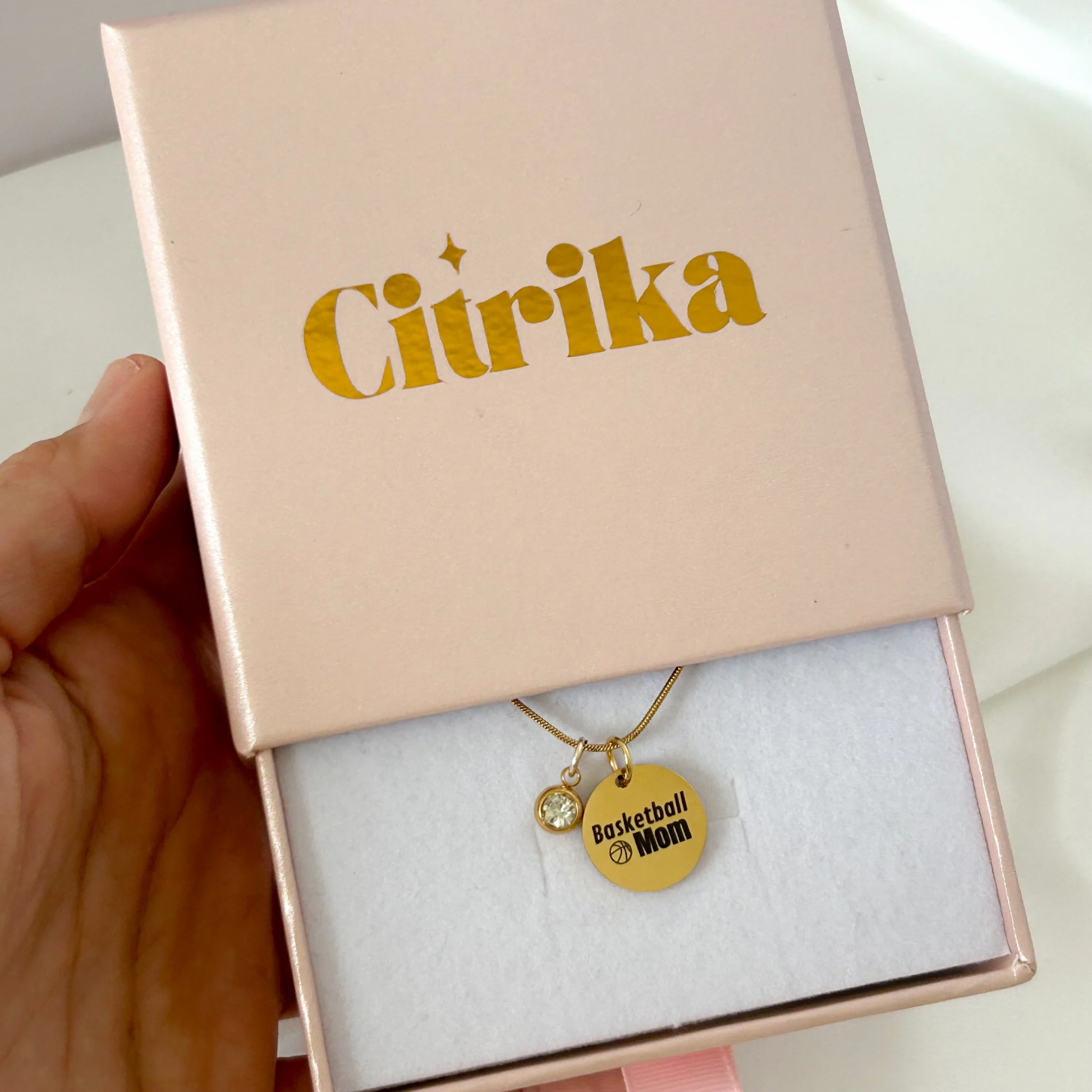personalized necklace gift for mom jewelry box packaging gold necklace