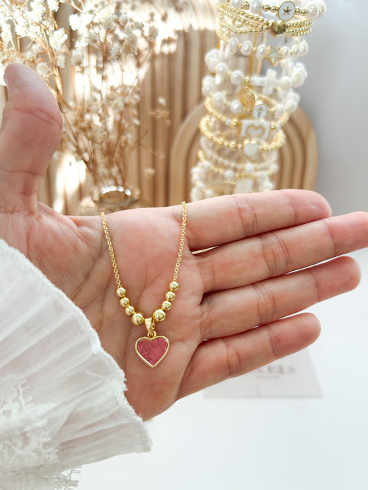 Pink Heart Necklace – Everyday Love Gift