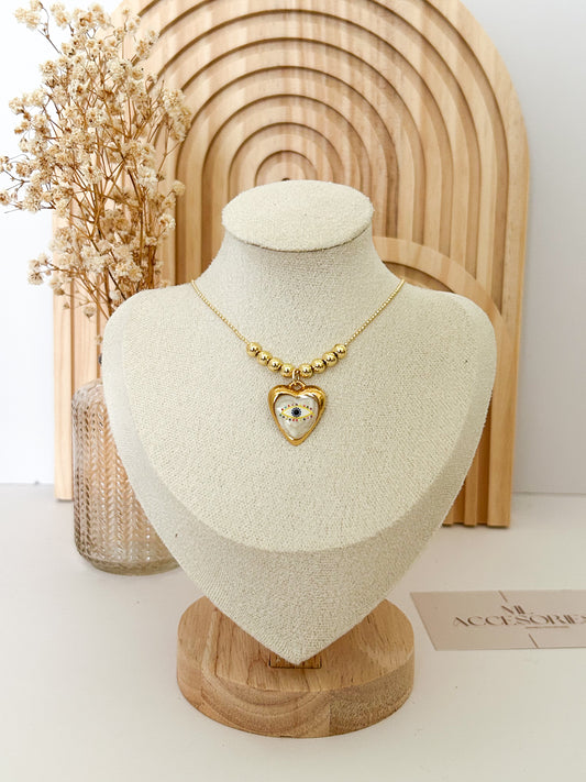 Heart Evil Eye Protection Necklace – Everyday Lucky Gift