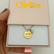 personalized engraved disc necklace initials heart date custom name jewelry gift