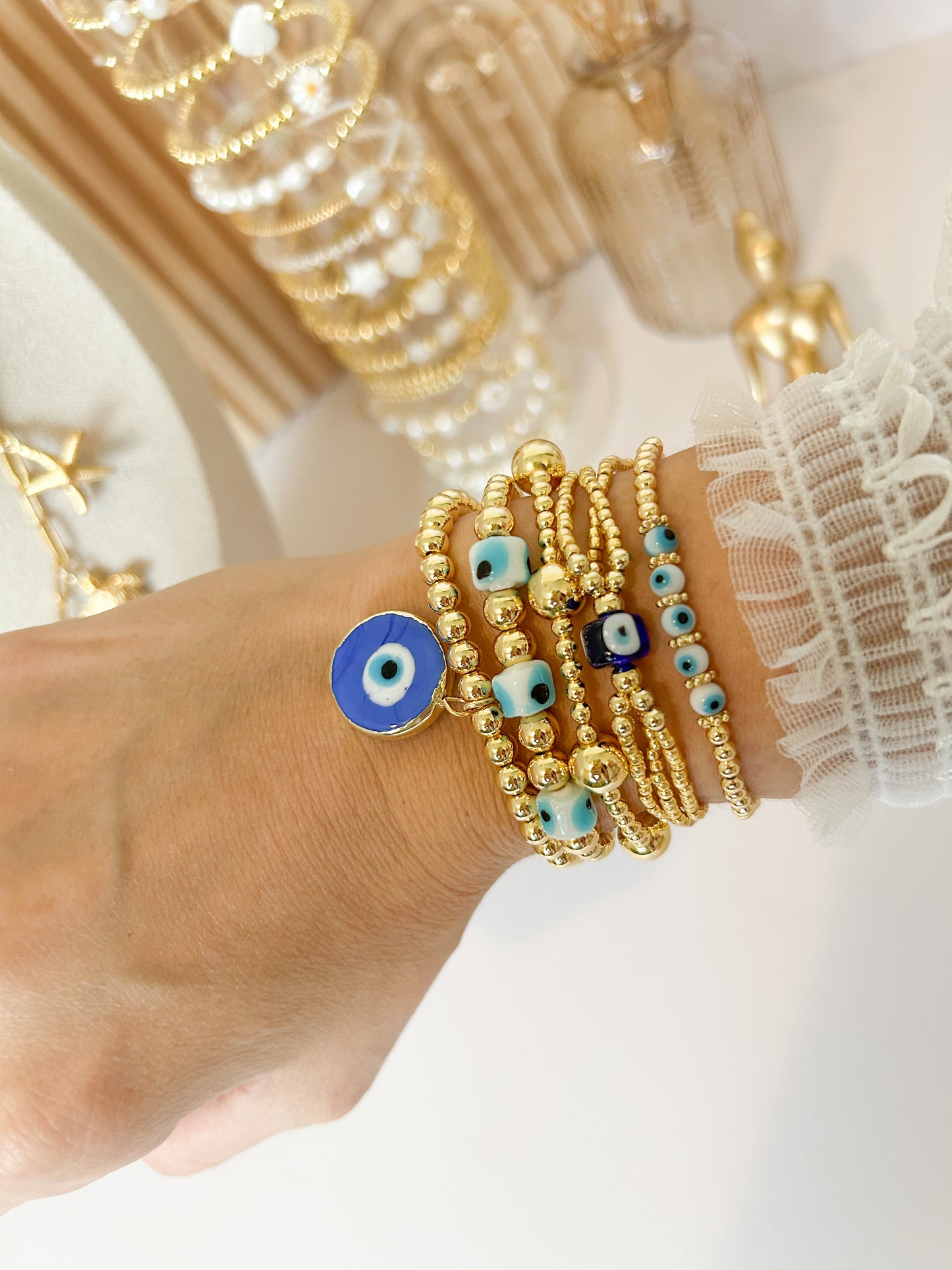 Evil Eye Bracelet Stack – Everyday Protection Gift