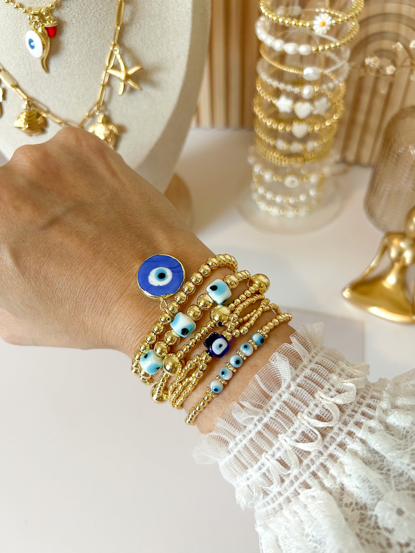 Evil Eye Bracelet Stack – Everyday Protection Gift