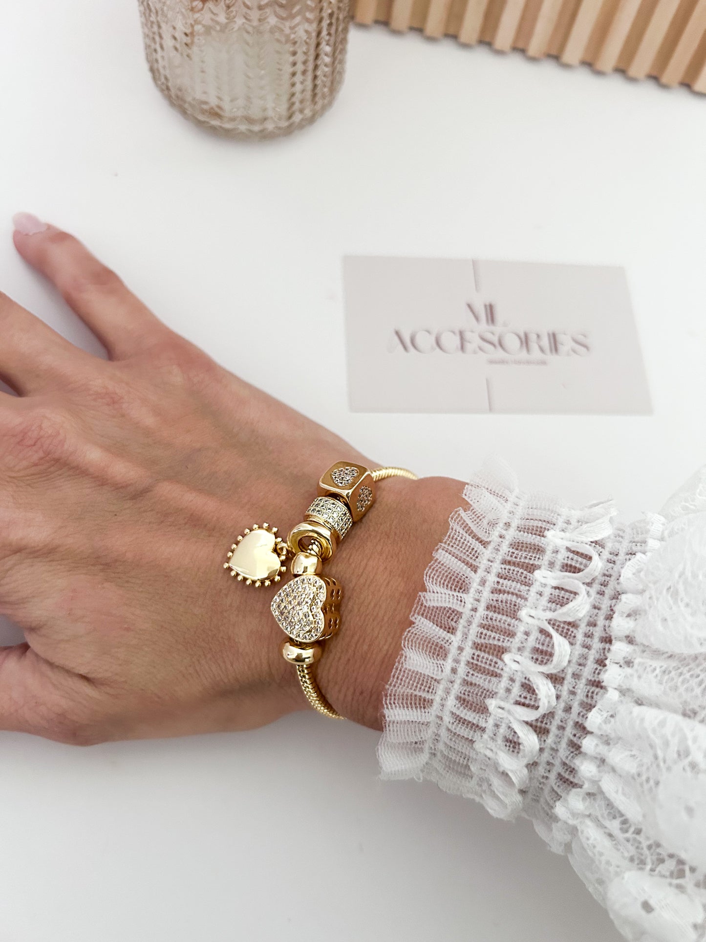 Heart Muse Charm Bracelet – Gold Heart Everyday Jewelry Gift