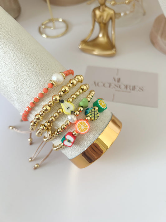Tropical Joy Bracelet Stack – Summer Good Vibes Gift