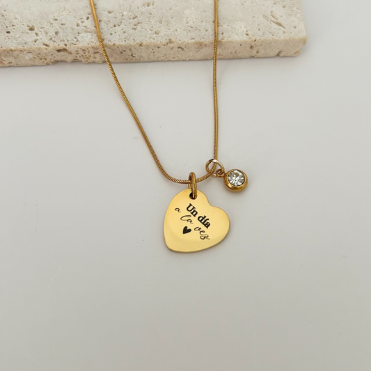 personalized engraved heart necklace custom message gold jewelry gift