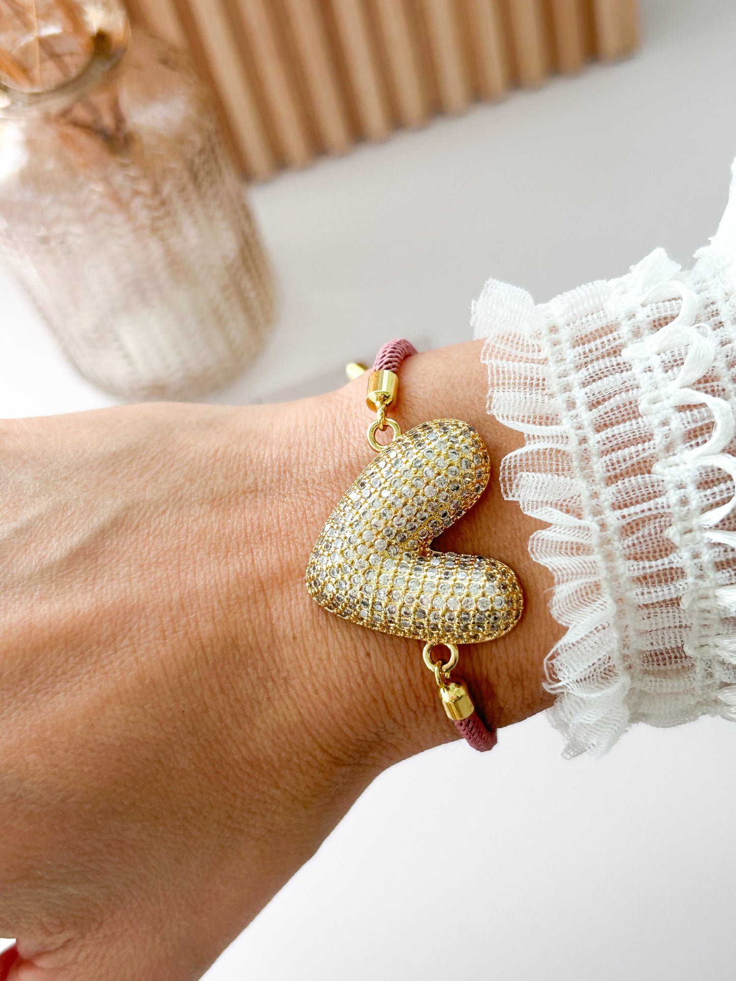 Heartbound Heart Bracelet – Gold Heart Charm Everyday Jewelry Gift