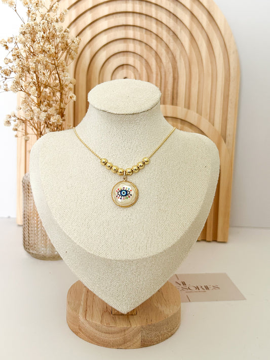 Pearl Evil Eye Protection Necklace – Everyday Lucky Gift