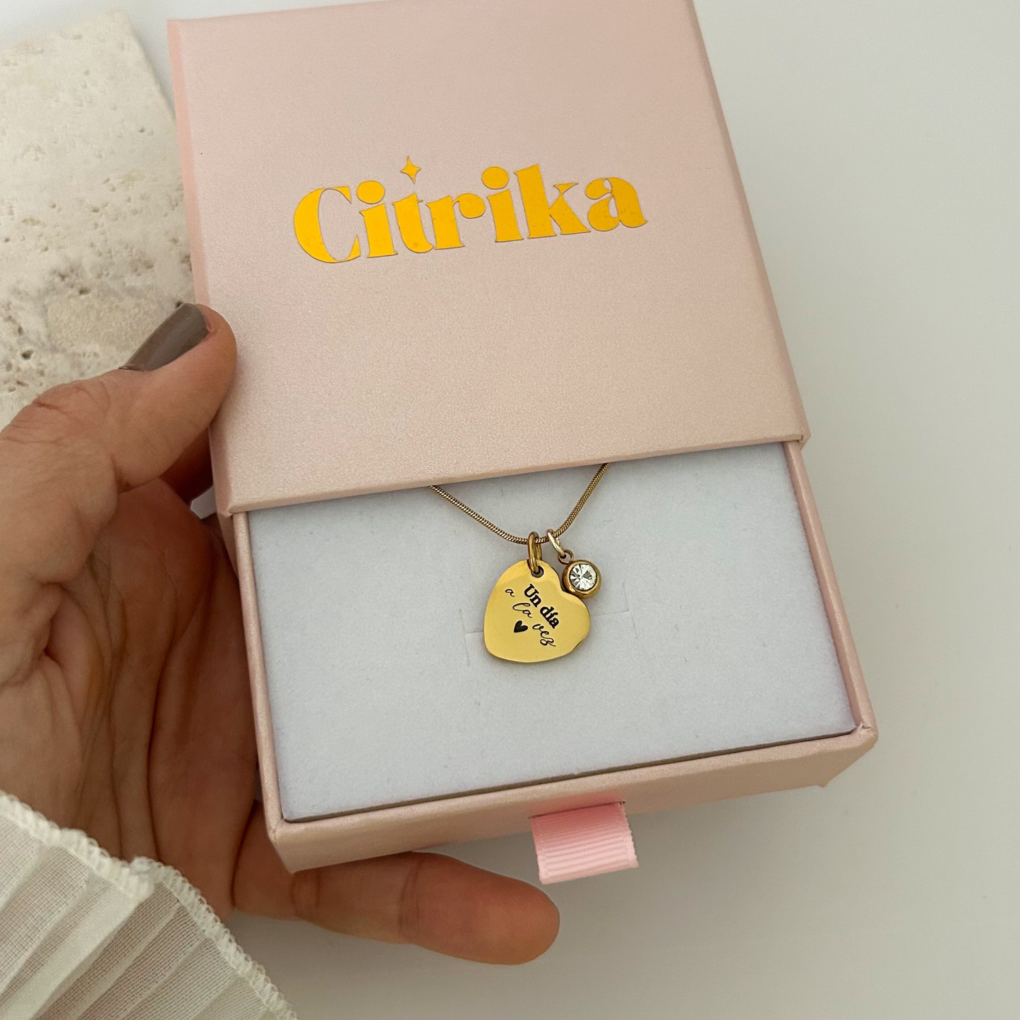 personalized engraved heart necklace custom message gold jewelry gift