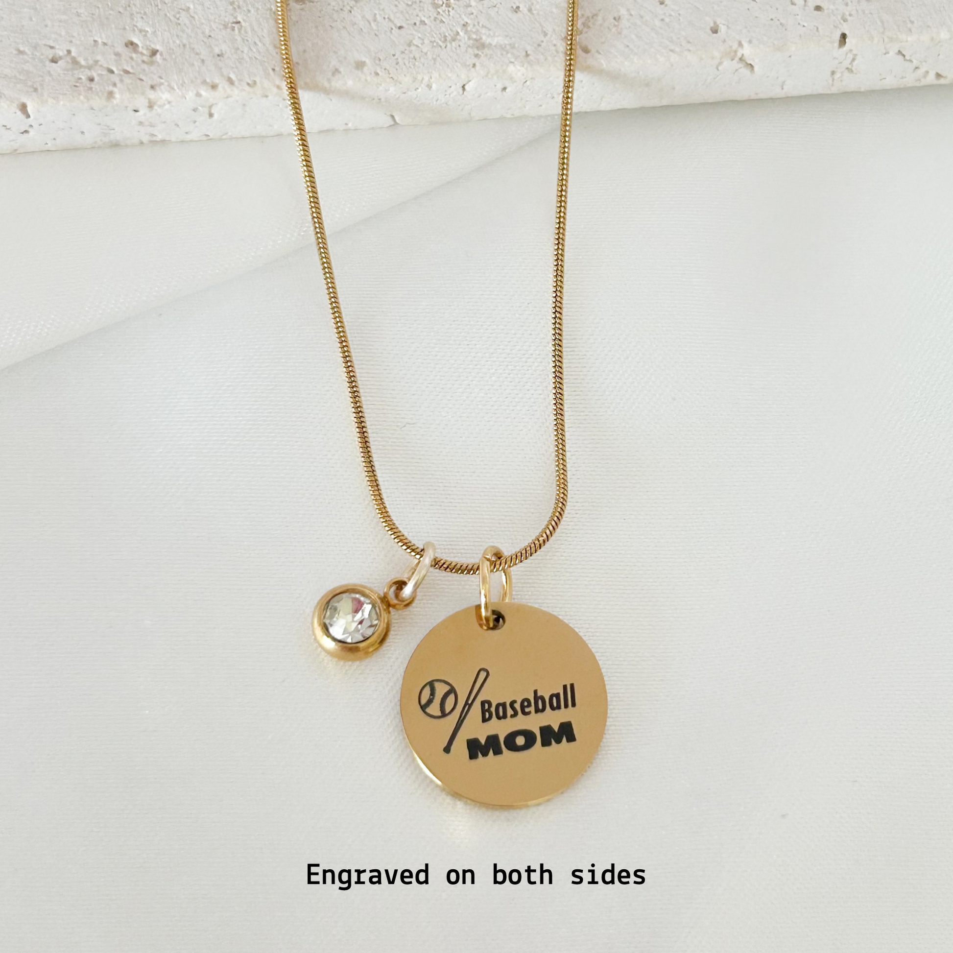 baseball mom necklace personalized mom gift gold engraved