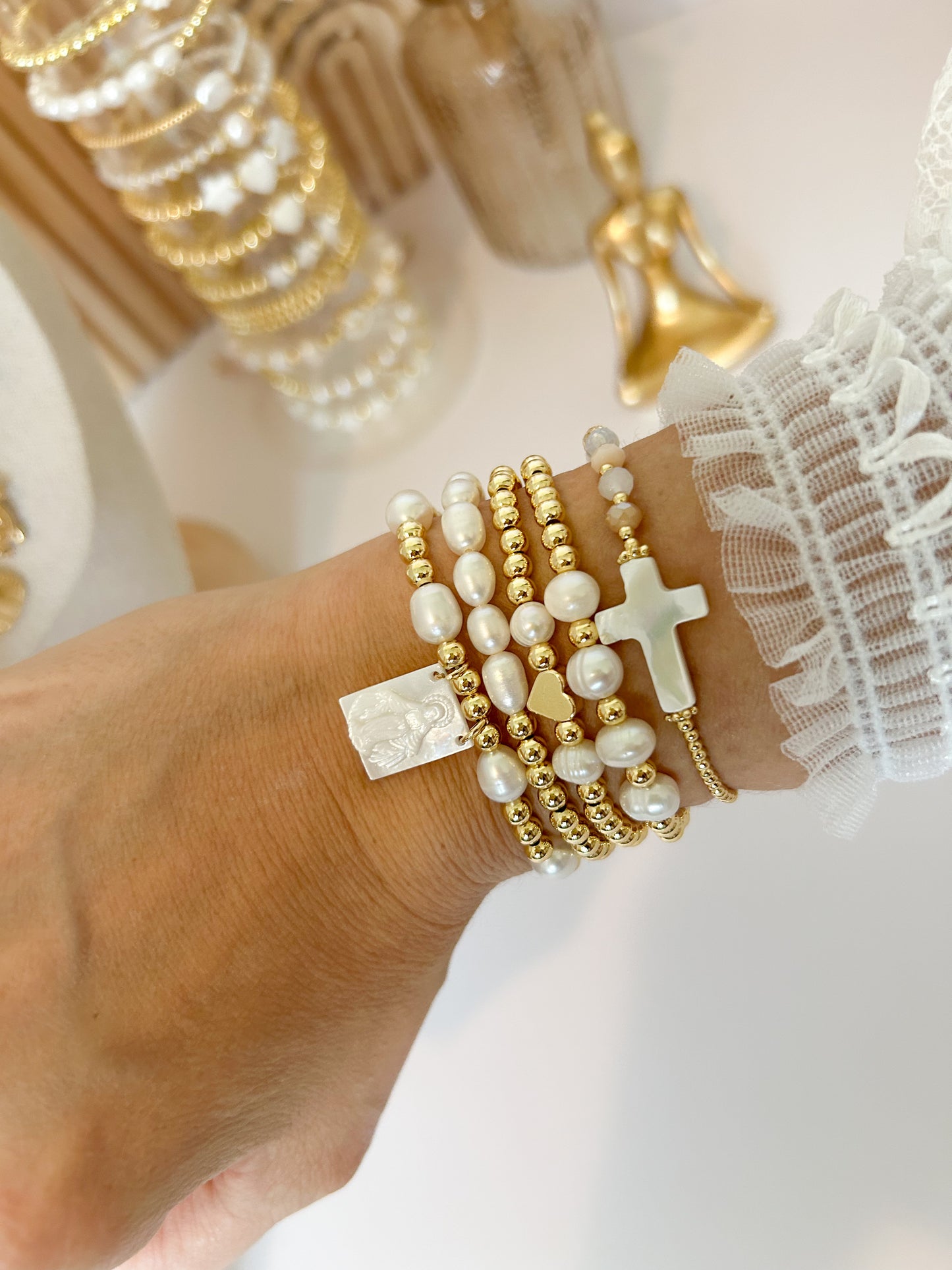 Holy Grace Cross Bracelet Stack – Everyday Faith Gift