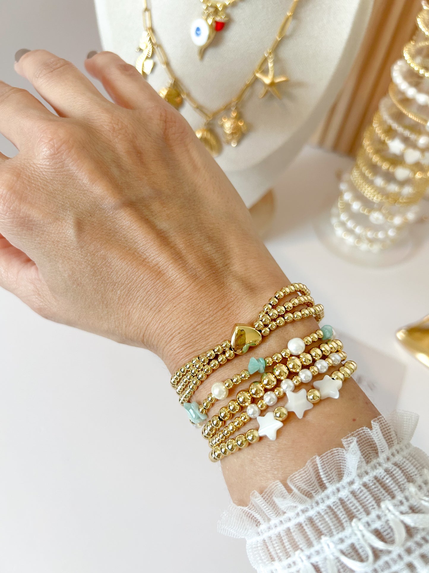 Garden Pearl Bracelet Stack – Everyday Gift