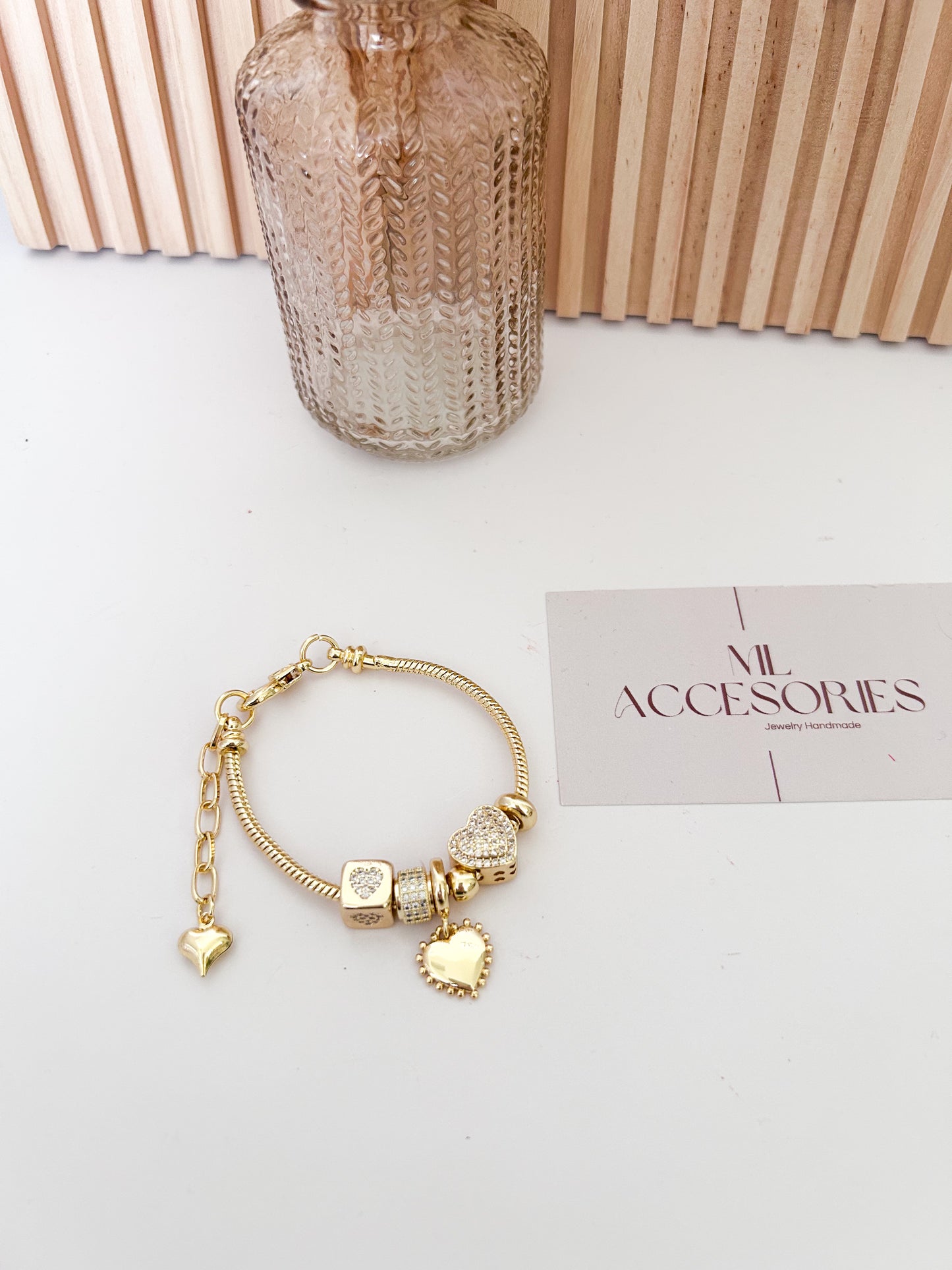 Heart Muse Charm Bracelet – Gold Heart Everyday Jewelry Gift