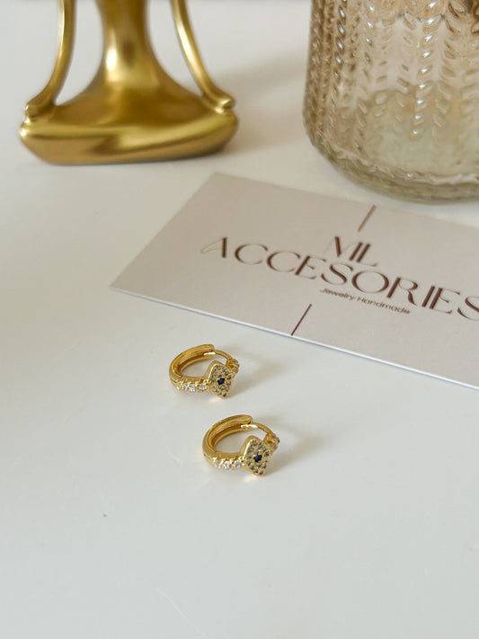 Guardian Eye Mini Hoop Earrings – Protection Charm