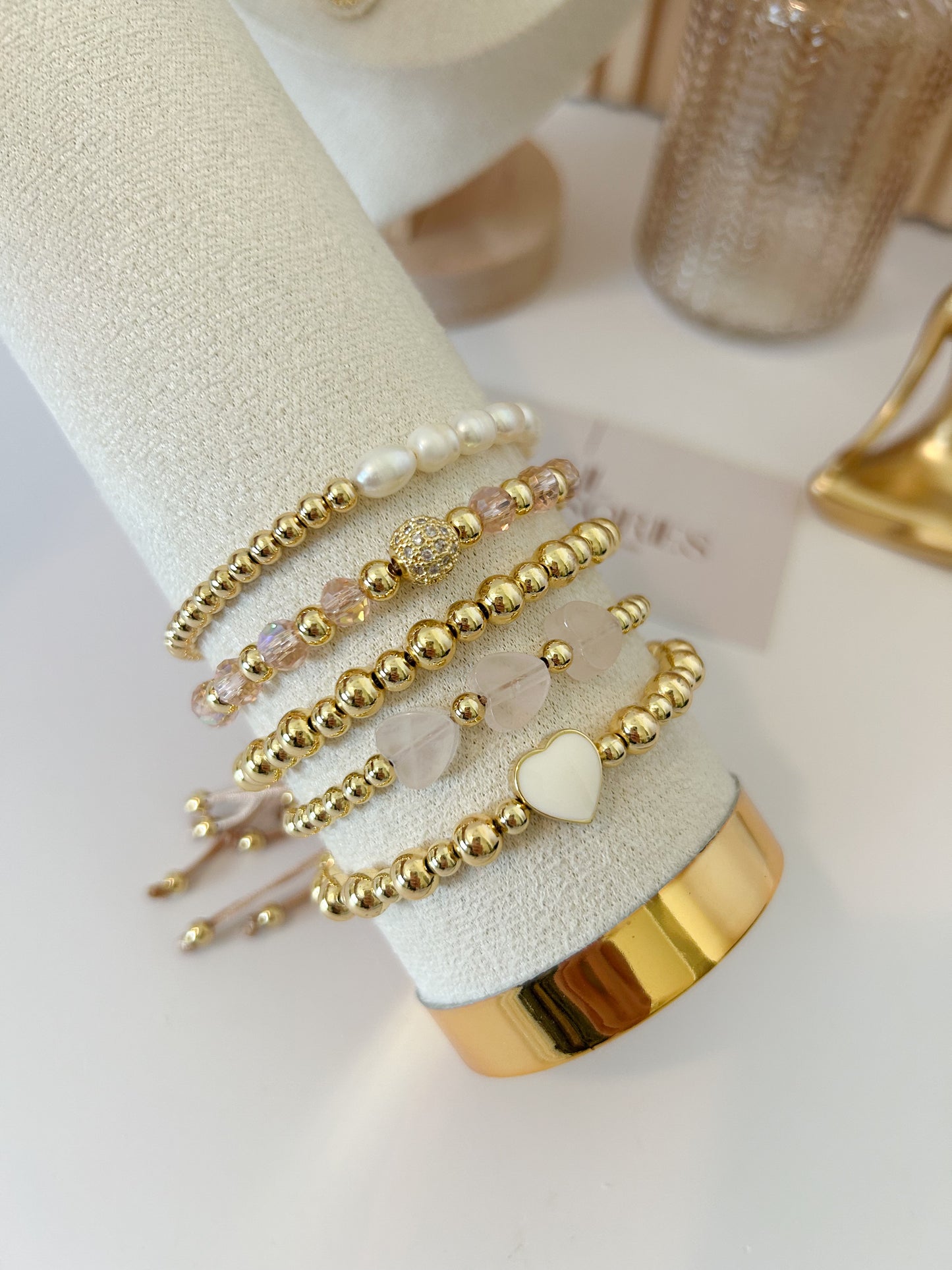 Rose Heart Bracelet Stack – Everyday Gift