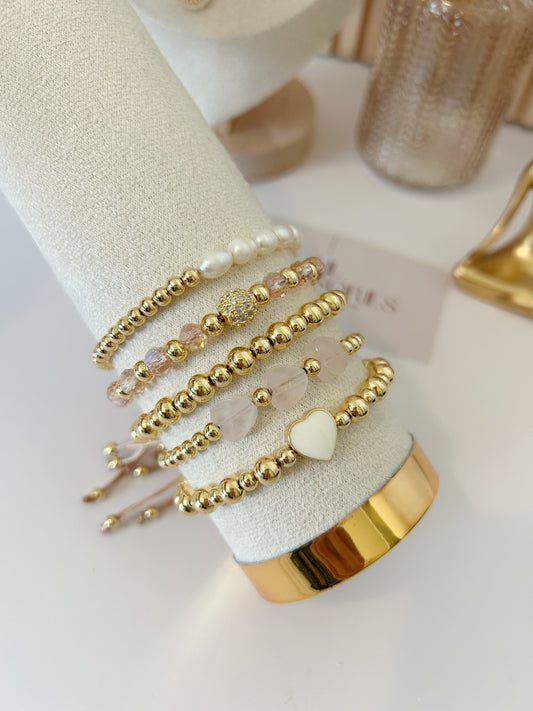 Rose Heart Bracelet Stack – Everyday Gift
