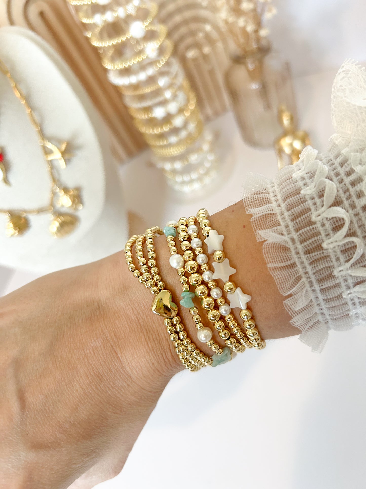 Garden Pearl Bracelet Stack – Everyday Gift