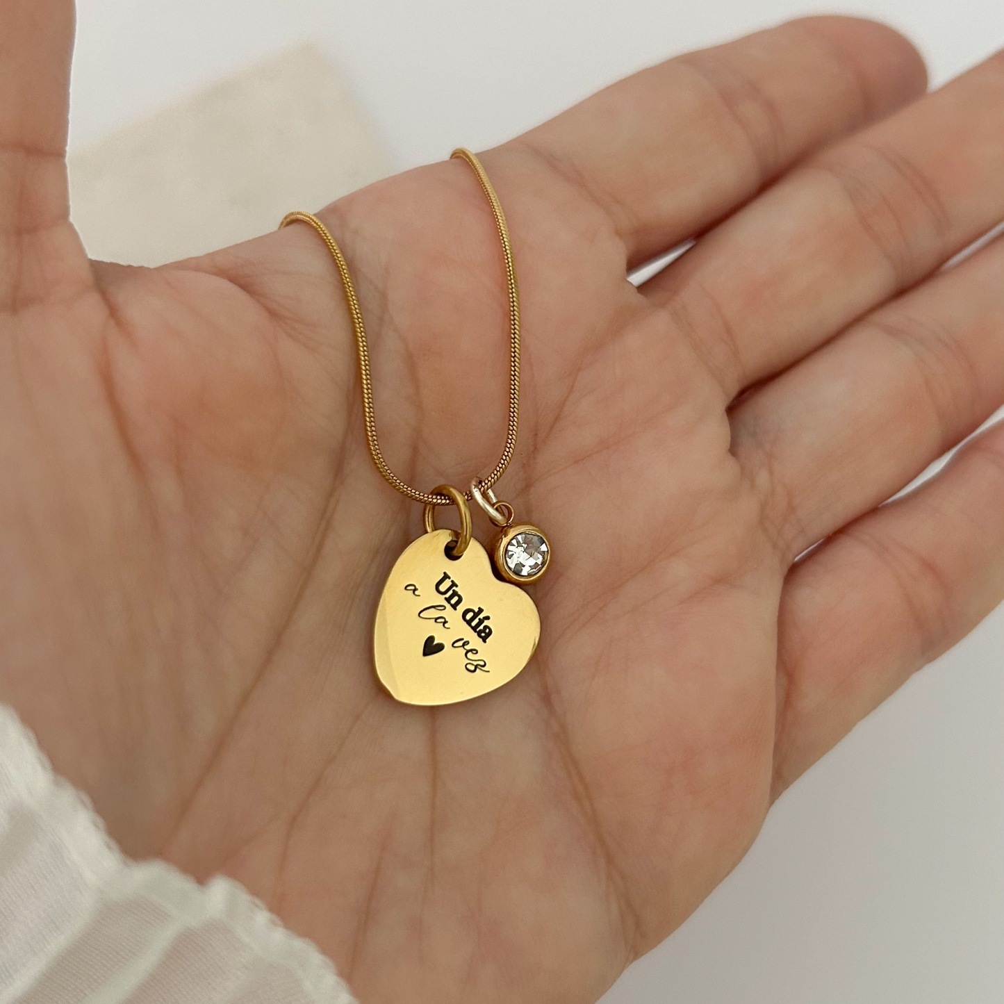 personalized engraved heart necklace custom message gold jewelry gift
