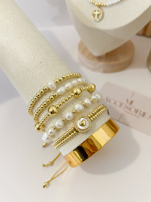Alison Pearl Bracelet Stack – Everyday Elegance