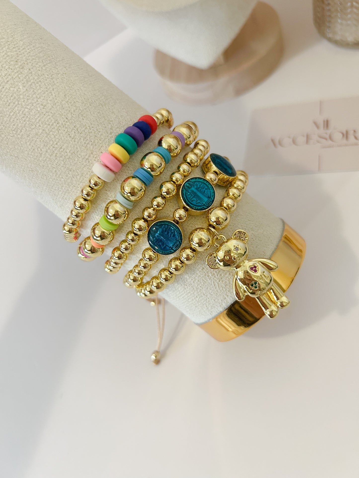 Colorful Charm Bracelet Stack – Everyday Gift