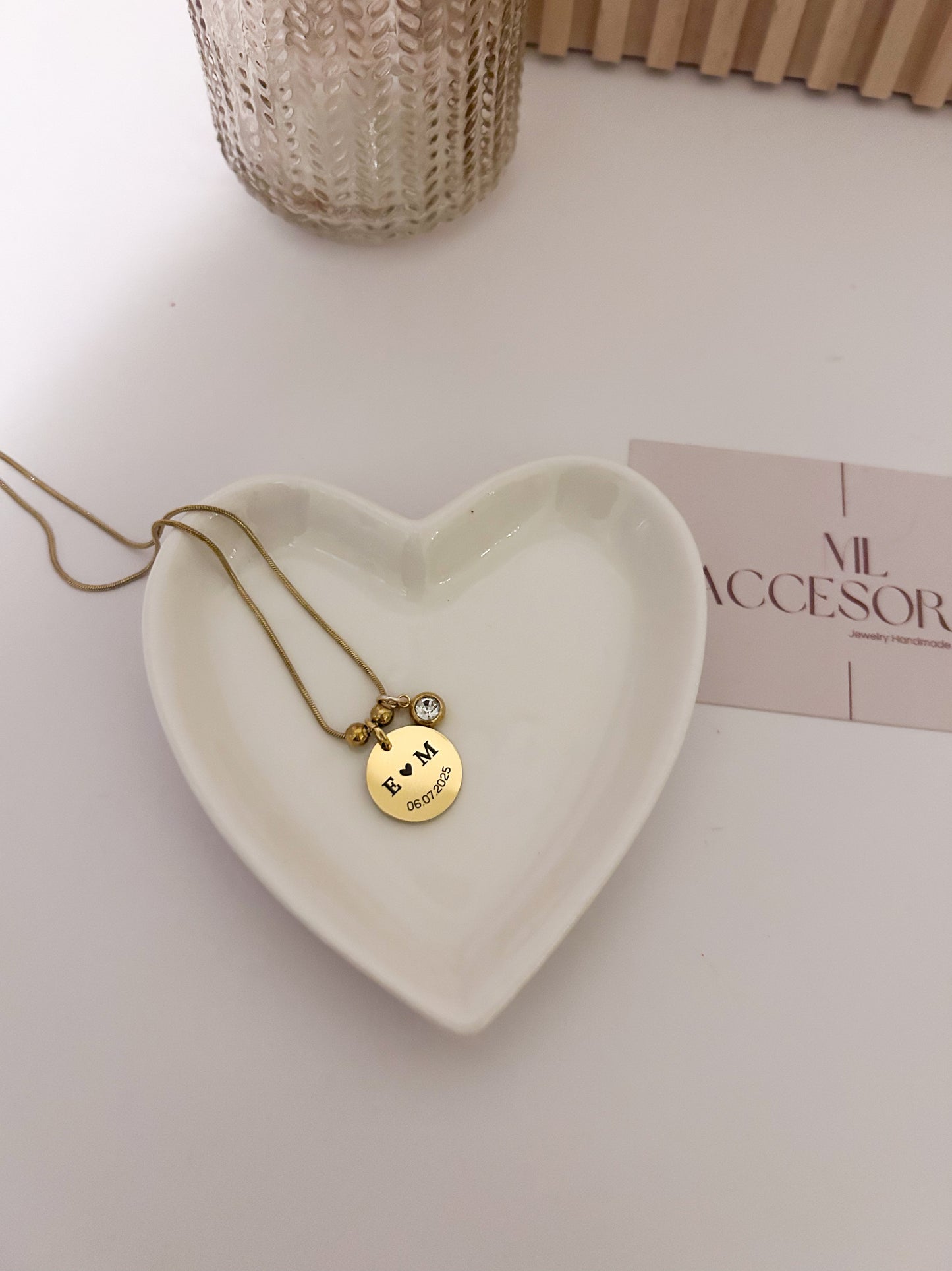 Personalized Initials Disc Necklace – Custom Meaningful Gift for Her