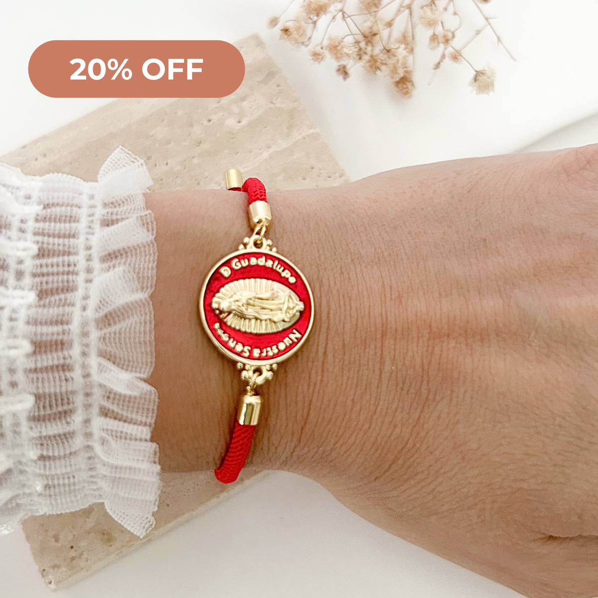Virgen de Guadalupe Red Cord Bracelet – Everyday amulet